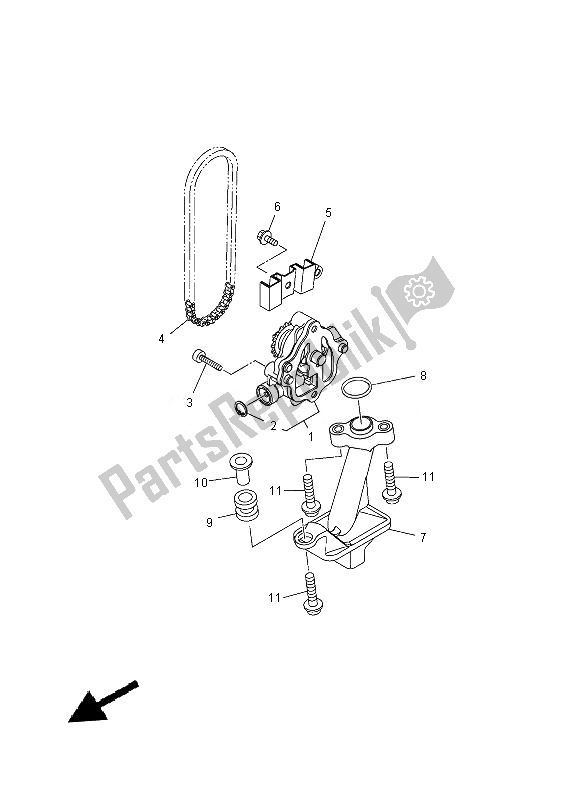 Tutte le parti per il Pompa Dell'olio del Yamaha MT 07A 700 2014