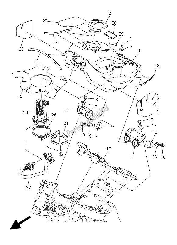 Todas las partes para Depósito De Combustible de Yamaha WR 250R 2013