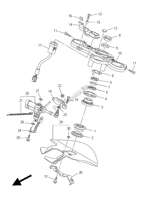 Wszystkie części do Sterowniczy Yamaha YZF R1 1000 2012