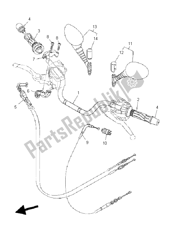 Toutes les pièces pour le Poignée Et Câble De Direction du Yamaha TDM 900 2008