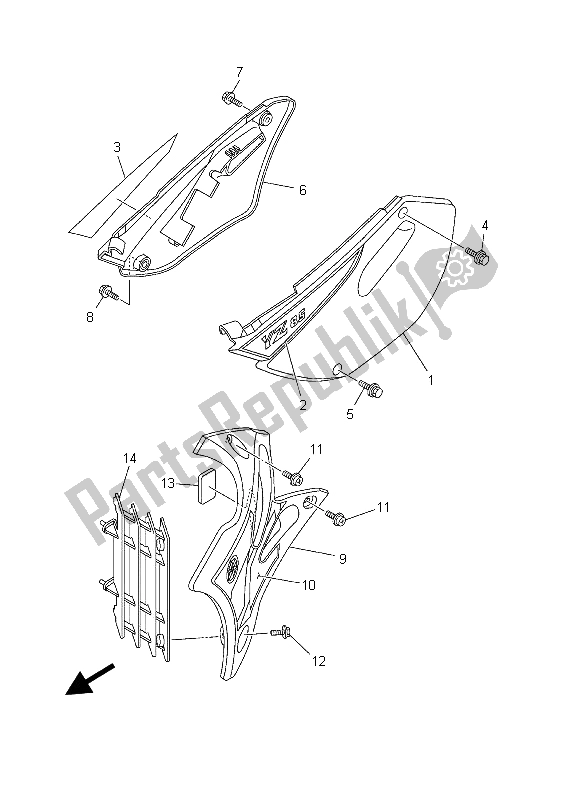 Tutte le parti per il Coperchio Laterale del Yamaha YZ 85 SW LW 2003