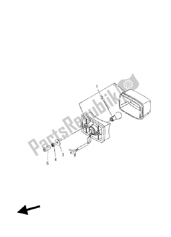 All parts for the Taillight of the Yamaha YFM 700F Grizzly EPS 2011