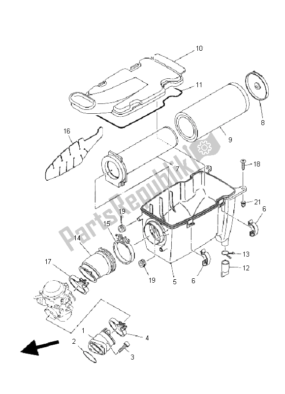 Tutte le parti per il Presa del Yamaha YFM 350R 2006