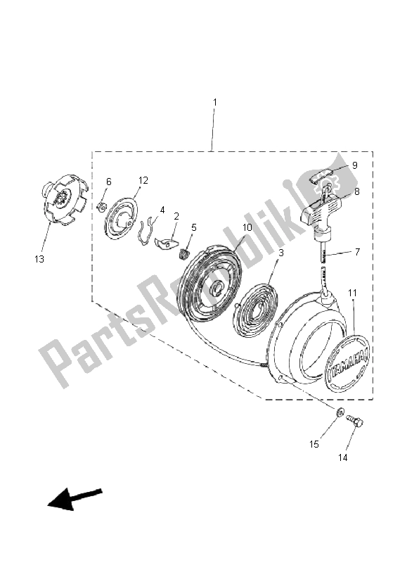 Tutte le parti per il Antipasto del Yamaha YFM 660F Grizzly 2002