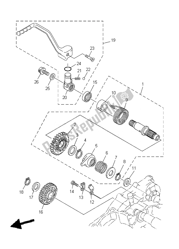 Wszystkie części do Rozrusznik Yamaha WR 250F 2007