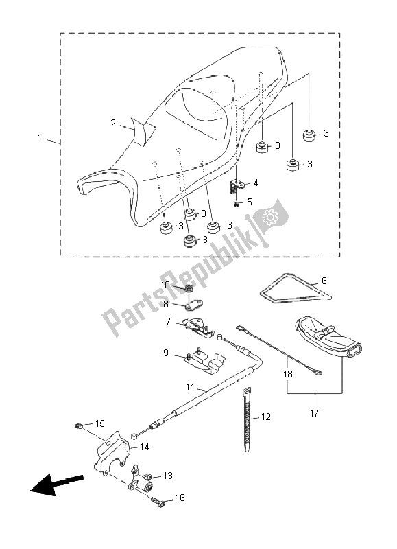 Tutte le parti per il Posto A Sedere del Yamaha XJ6 NA 600 2011