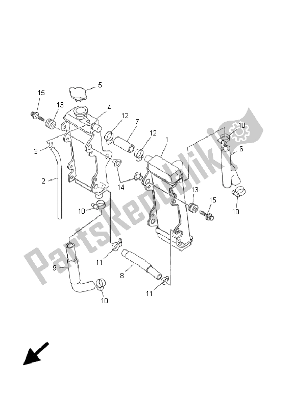 Todas las partes para Radiador Y Manguera de Yamaha YZ 125 2001