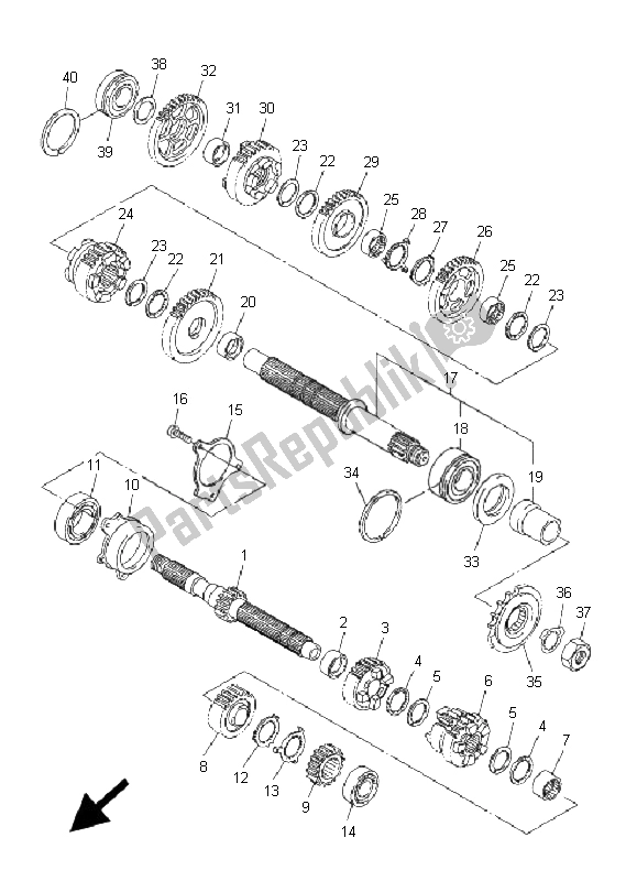 Tutte le parti per il Trasmissione del Yamaha FZ1 N Fazer 1000 2008