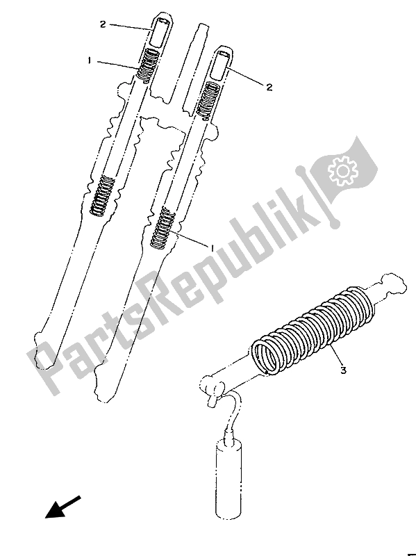 Todas las partes para Alternativo (chasis) de Yamaha YZ 80 1987