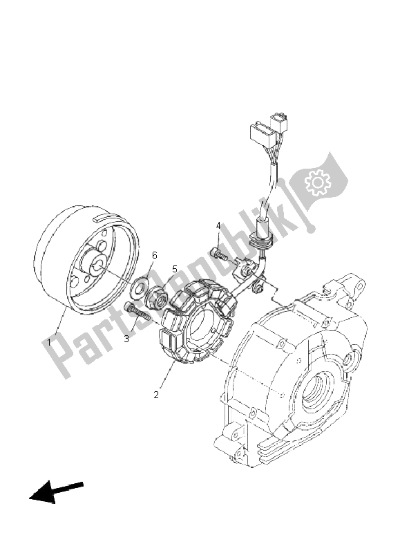 All parts for the Generator of the Yamaha TT R 110E 2011