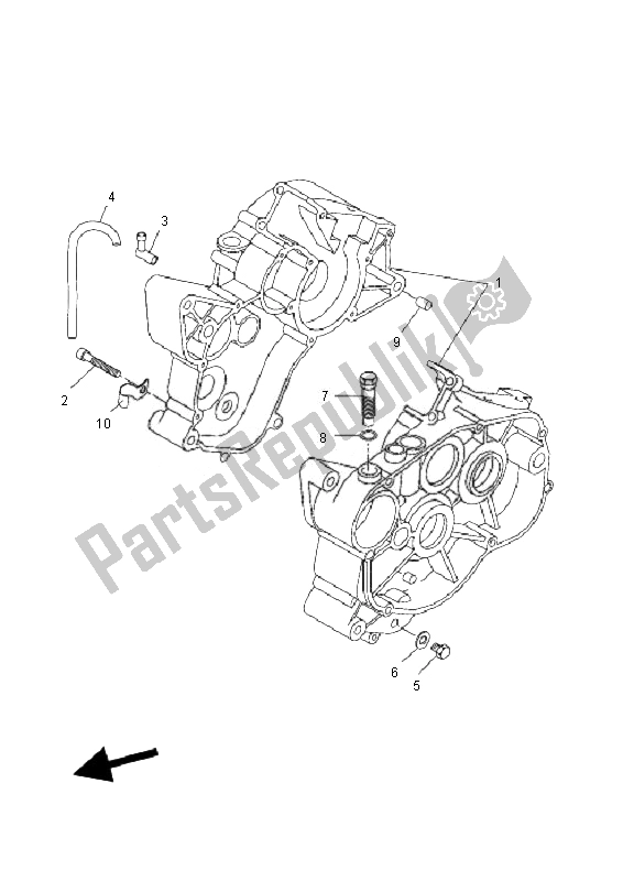All parts for the Crankcase of the Yamaha DT 50R SM 2010