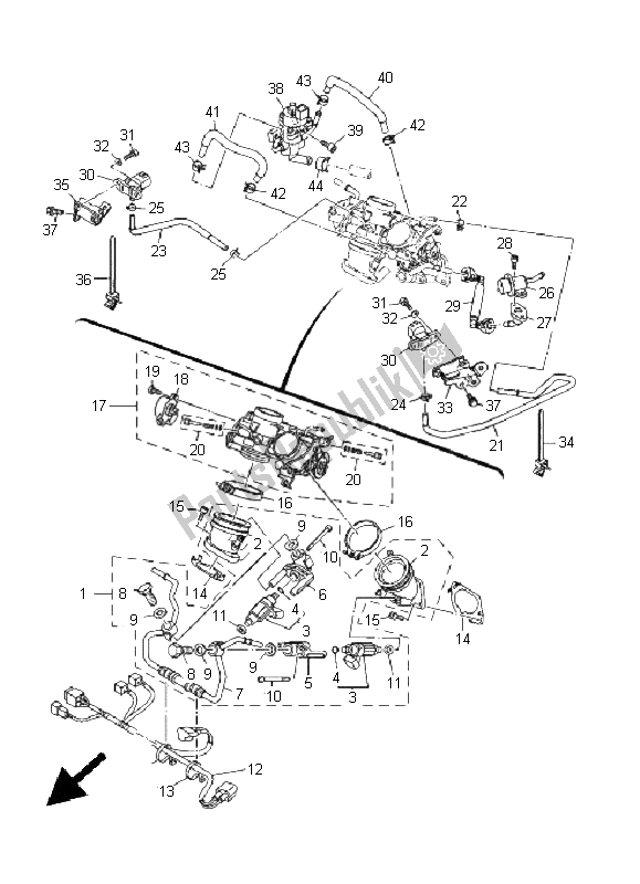 Wszystkie części do Wlot Yamaha MT 01 1670 2005