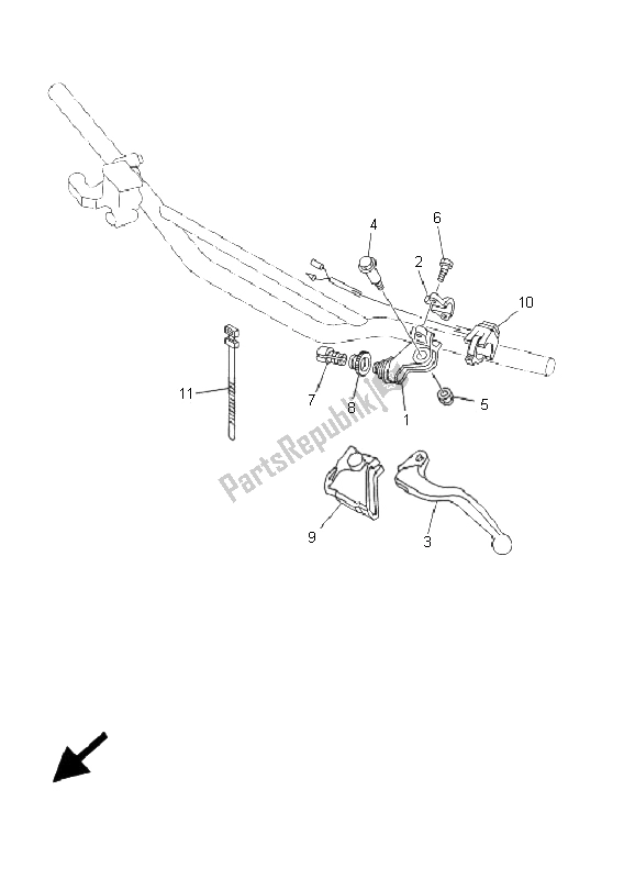 Todas las partes para Interruptor De Palanca Y Palanca de Yamaha YZ 250 2001