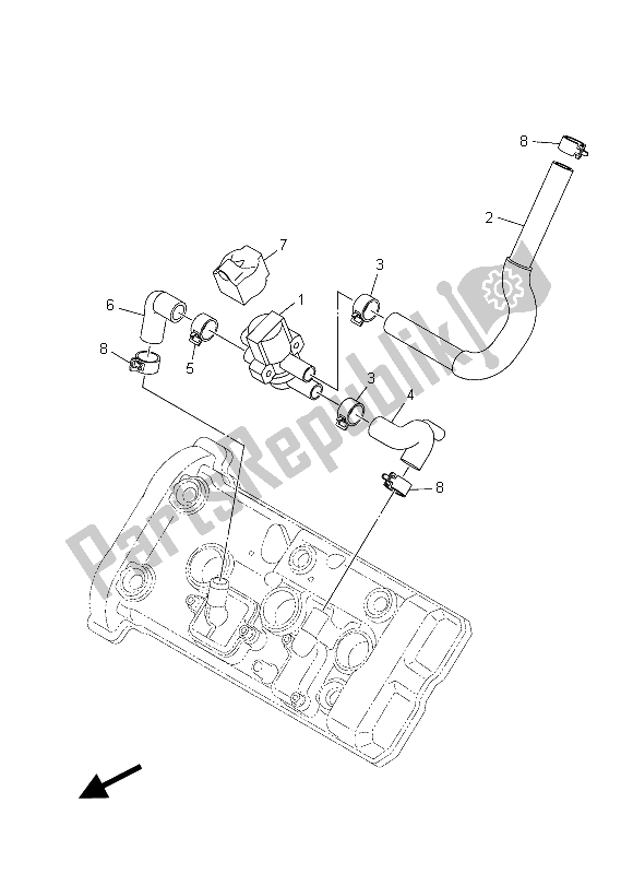 All parts for the Air Induction System of the Yamaha MT 09 Tracer ABS 900 2015