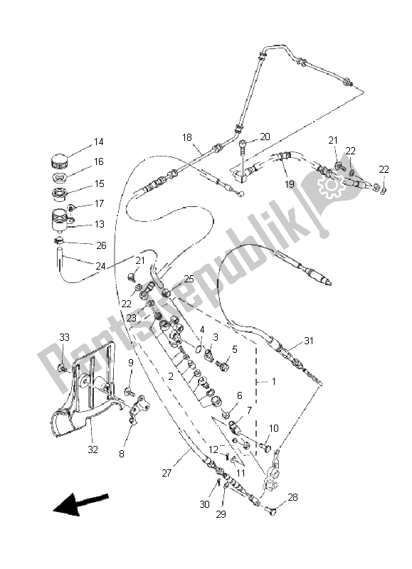 Wszystkie części do Tylny Cylinder G?ówny Yamaha YFM 450 FA Kodiak 4X4 2005