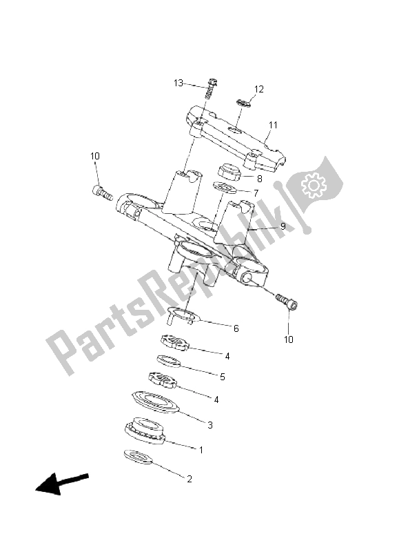 All parts for the Steering of the Yamaha FZ6 Nahg 600 2008