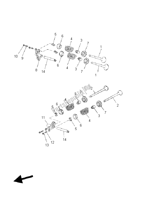 Tutte le parti per il Valvola del Yamaha VP 125 X City 2011