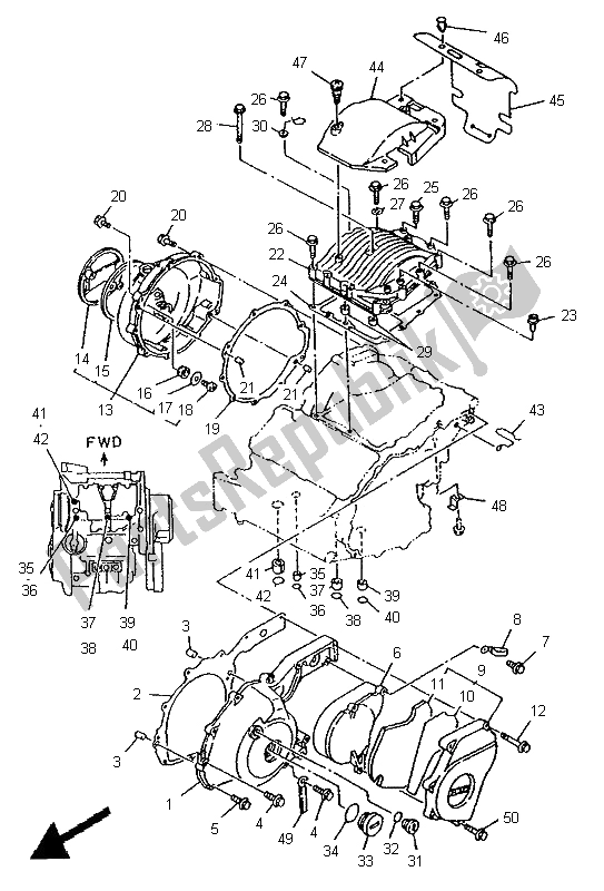 Todas las partes para Tapa Del Cárter 1 de Yamaha TDM 850 1995