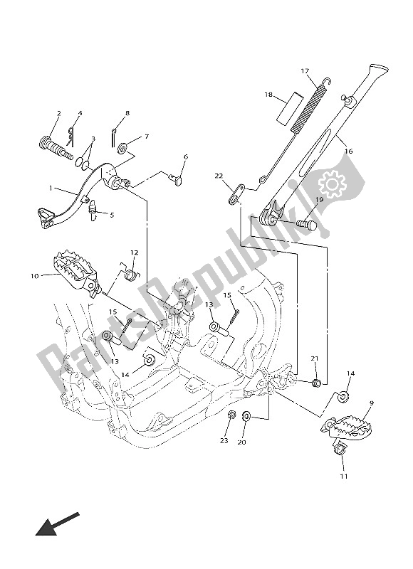 Toutes les pièces pour le Support Et Repose-pieds du Yamaha WR 250F 2016