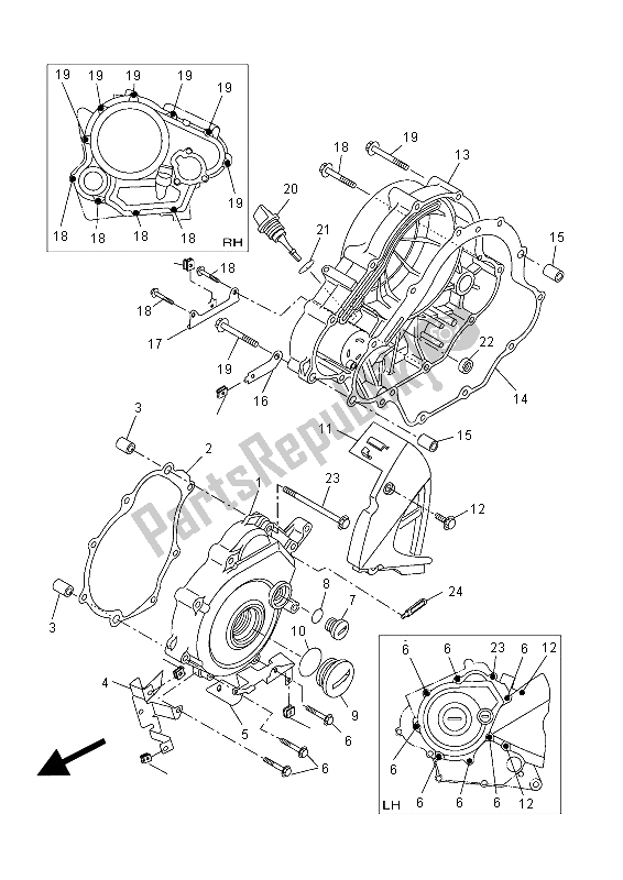 Wszystkie części do Pokrywa Skrzyni Korbowej 1 Yamaha MT 125 2015