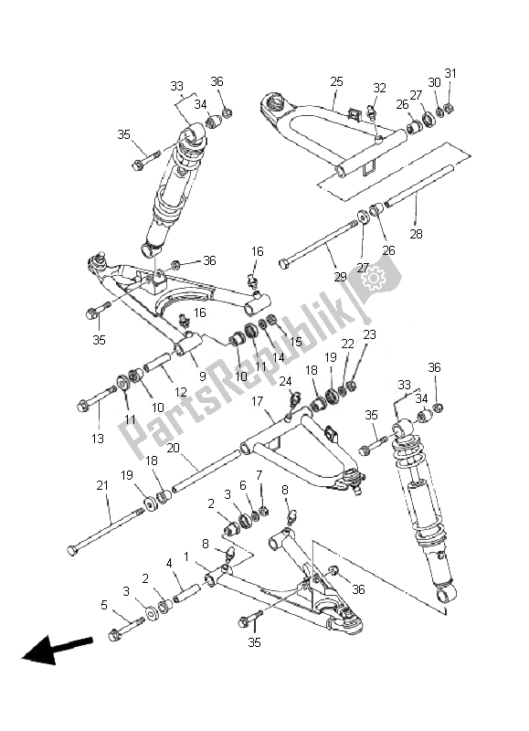 Tutte le parti per il Sospensione Anteriore E Ruota del Yamaha YFS 200 Blaster 2007