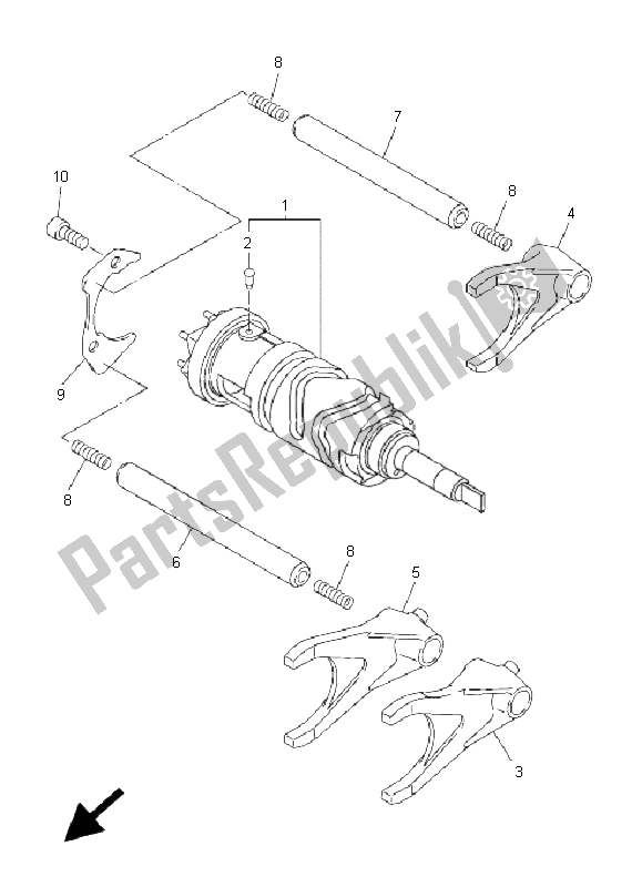 Todas las partes para Cambio De Leva Y Horquilla de Yamaha FJR 1300 AS 2008