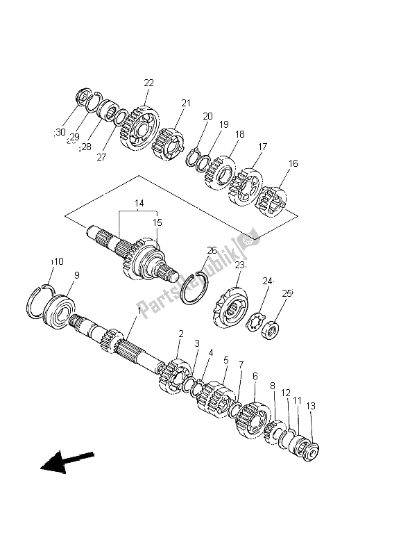 Toutes les pièces pour le Transmission du Yamaha XJ 600S Diversion 2002