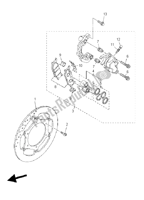 Todas las partes para Pinza De Freno Delantero de Yamaha XVS 950A 2011