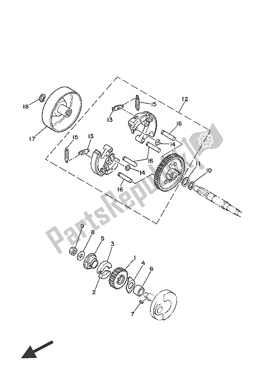 Todas las partes para Embrague de Yamaha PW 50 2016