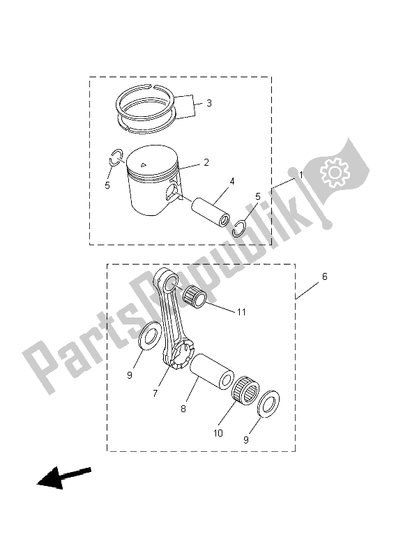 All parts for the Optional Parts 1 of the Yamaha YZ 250 2009