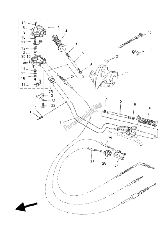 Tutte le parti per il Maniglia E Cavo Dello Sterzo del Yamaha YZF 450R SE 2011