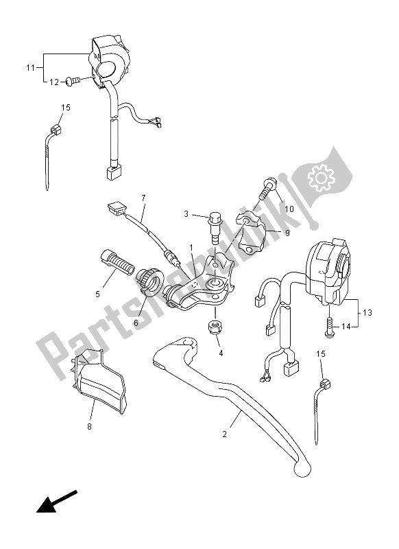 Todas las partes para Interruptor De Palanca Y Palanca de Yamaha WR 450F 2012