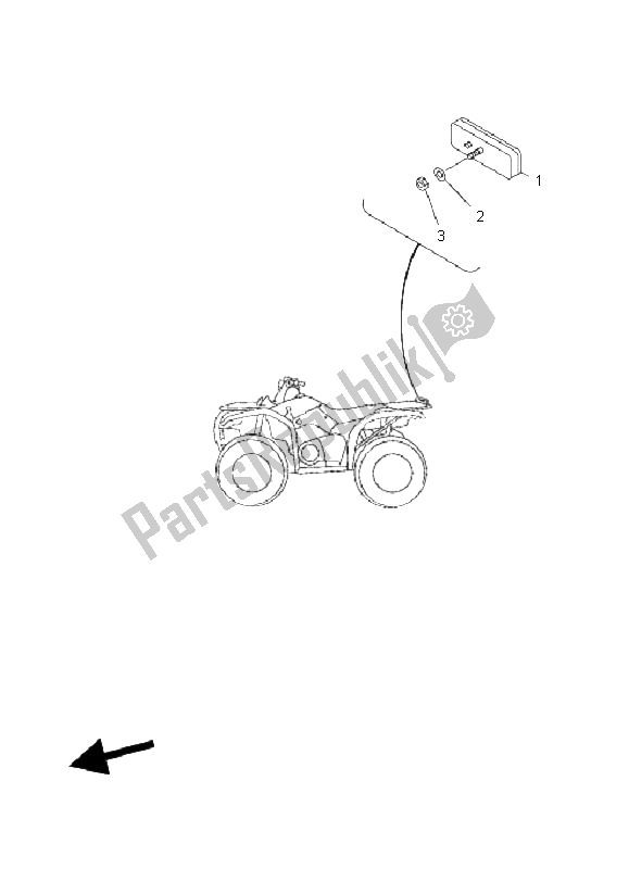 Todas las partes para Eléctrico 2 de Yamaha YFM 350 BA Bruin 2X4 2006