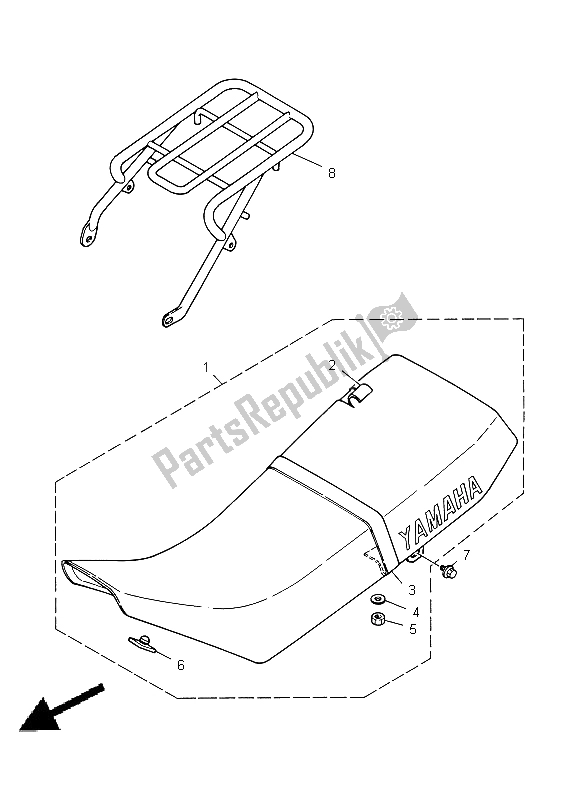 Tutte le parti per il Posto A Sedere del Yamaha DT 125 RE 1998