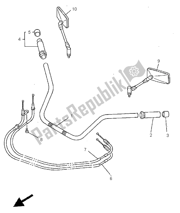 Wszystkie części do Uchwyt Kierownicy I Kabel Yamaha XVZ 1300A Royalstar 1997