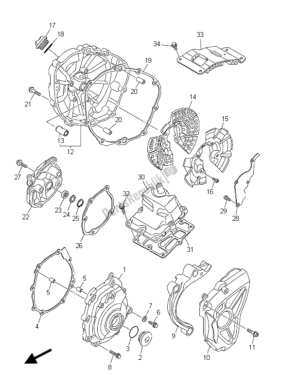 Todas las partes para Tapa Del Cárter 1 de Yamaha YZF R1M 1000 2015