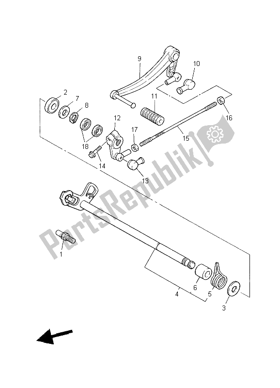 Tutte le parti per il Albero Del Cambio del Yamaha XJR 1300 2006