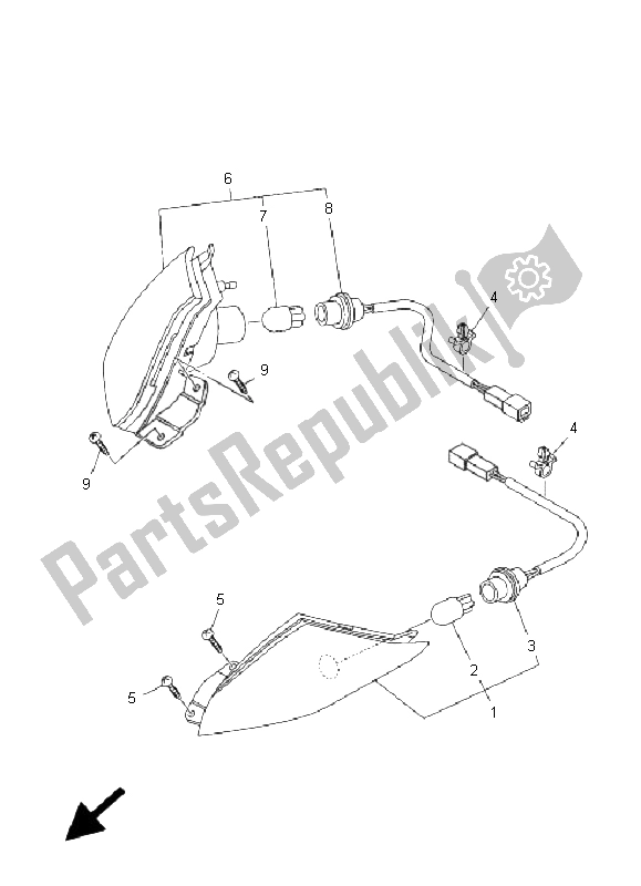 Tutte le parti per il Luce Lampeggiante del Yamaha YP 400A Majesty 2009