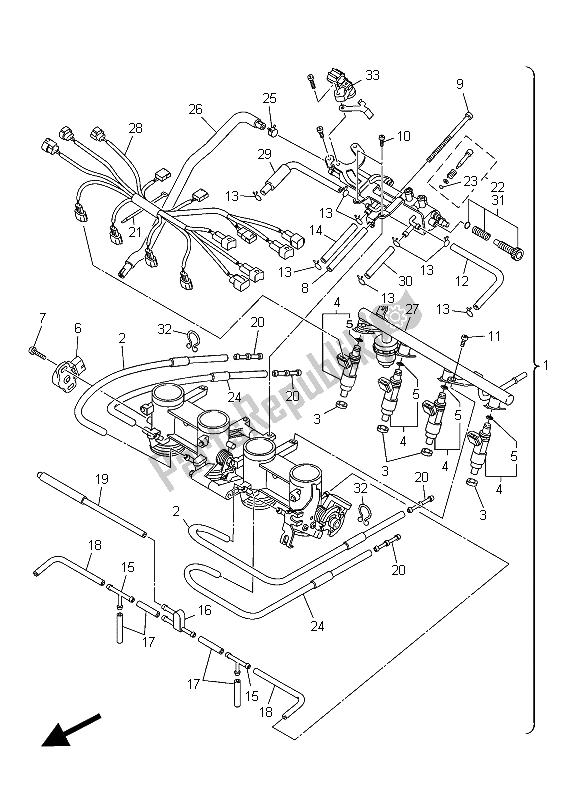 All parts for the Intake 2 of the Yamaha XJ6N 600 2015