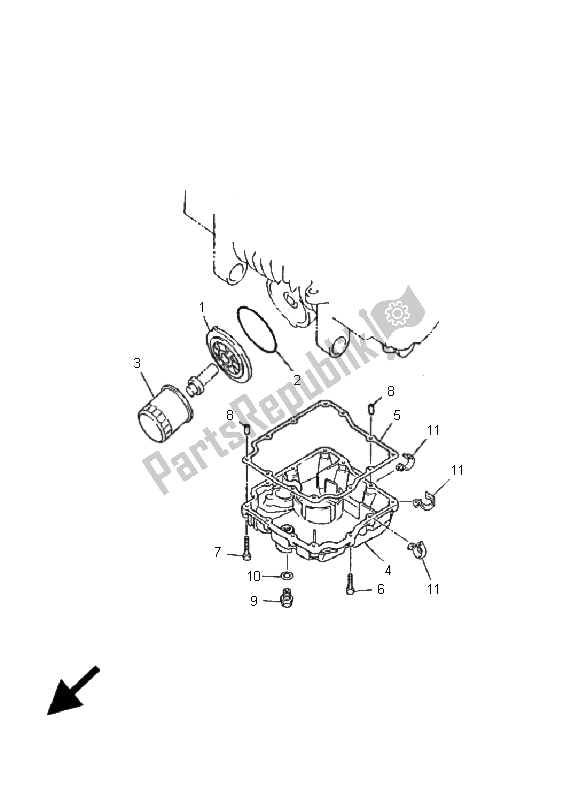 Toutes les pièces pour le Nettoyant Huile du Yamaha XJ 600N 2001