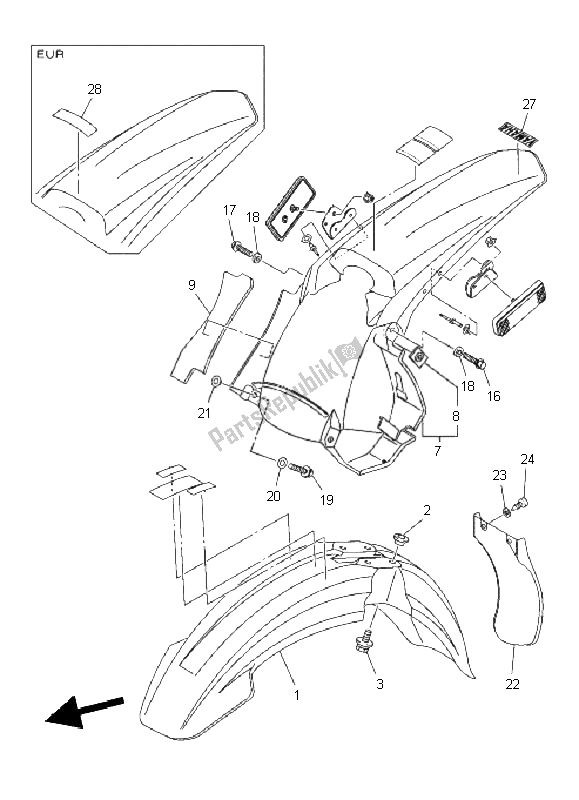 Todas las partes para Defensa de Yamaha WR 250F 2011