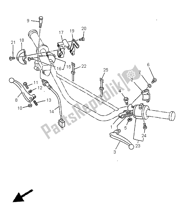 Tutte le parti per il Impugnatura Interruttore E Leva del Yamaha DT 125R 1999