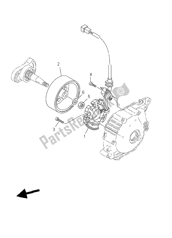 All parts for the Generator of the Yamaha TT R 90 P 2002