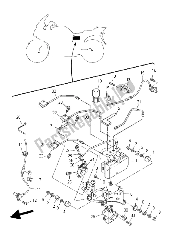 All parts for the Electrical 3 of the Yamaha FJR 1300A 2010