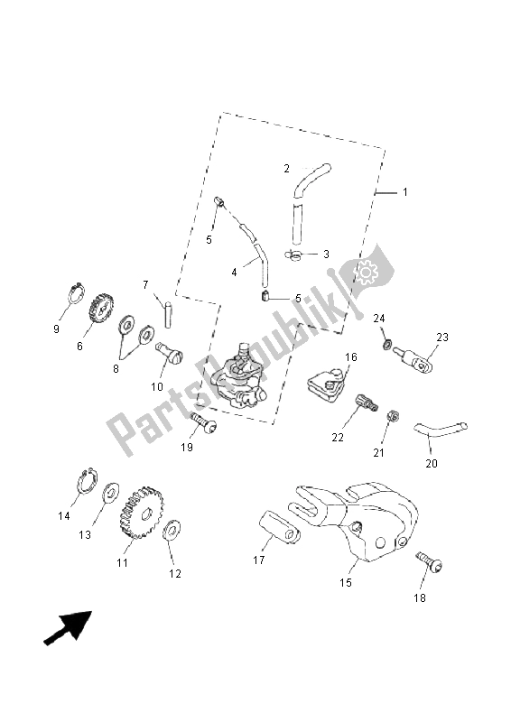 Tutte le parti per il Pompa Dell'olio del Yamaha DT 50R SM 2008