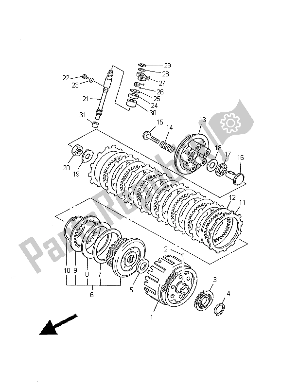 Tutte le parti per il Frizione del Yamaha XJ 600N 2000