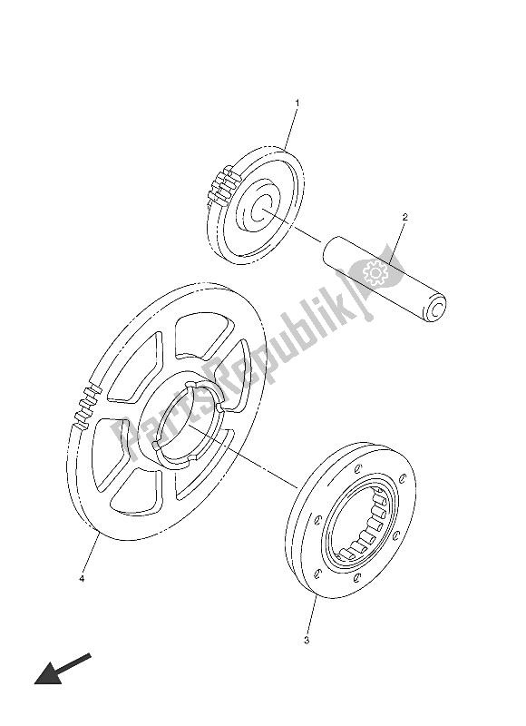 All parts for the Starter of the Yamaha XJ6S 600 2016