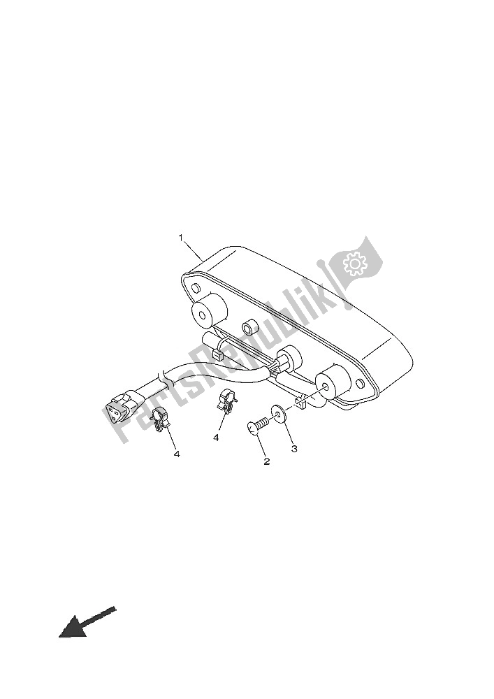 Alle onderdelen voor de Achterlicht van de Yamaha YFM 700 Fwad Grizzly EPS SE 2016