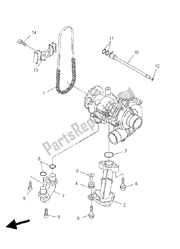 Tutte le parti per il Pompa Dell'olio del Yamaha FZ1 N Fazer 1000 2010