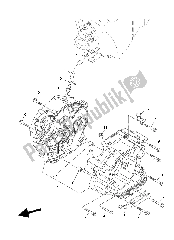 Tutte le parti per il Carter del Yamaha YB 125 SPD 2008